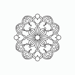 floral mandala art design