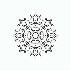 simple mandala art, Design for wallpaper Paint shirt and tile Sticker Design, vector