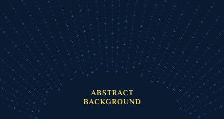 Luxury radial gold Particles and element as an ornament over dark blue background © Dezaincreative