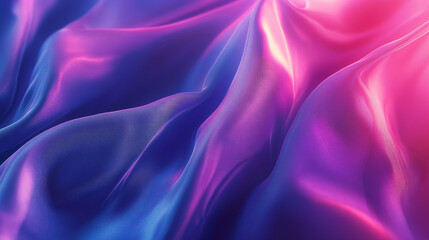 Obraz premium Colorful silk fabric creates an elegant texture with smooth waves and vibrant hues under soft lighting in a creative workspace