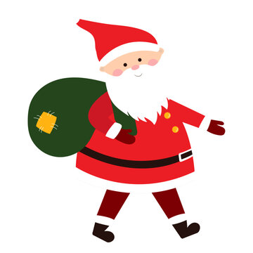 Santa sticker vector