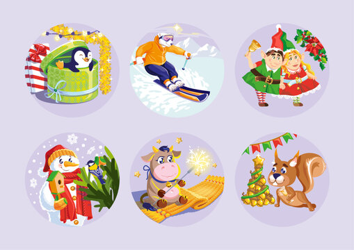 Christmas stickers Set 2