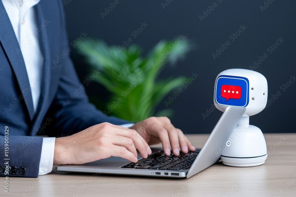 Poster ai chat technology enhances business communication and smart robot conversation development, with bo