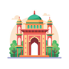 Mughal Garden vector illustration