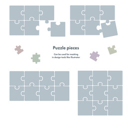 マスクして使えるパズルのピース