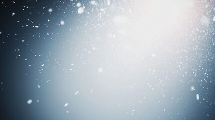 Snowflakes dancing in gentle sunlight, creating a serene winter atmosphere