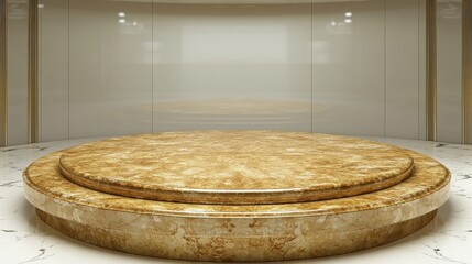 Obraz premium Elegant Two Tiered Round Marble Display Stand