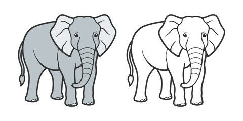 Set of Elephant Silhouette vector illustration art design image. Elephant shadow hand drawn. Animal Elephant Silhouettes vector illustration. Elephant Artwork Vector Design.