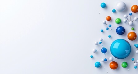 Scientific cosmetics featuring 3D Collagen serum and vitamin hyaluronic acid skincare solutions, set against a cosmetic advertising scene.