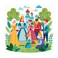 Mughal Garden vector illustration