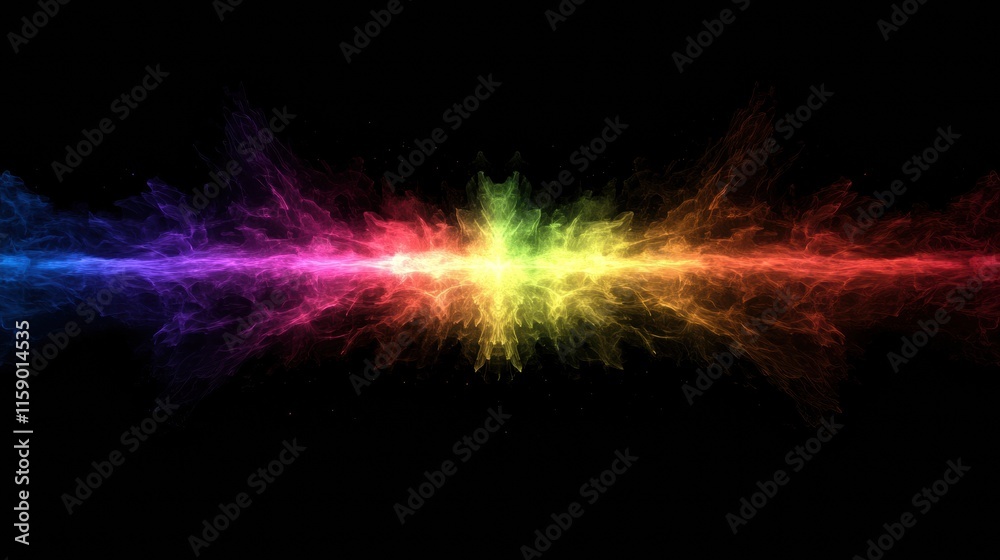 Aufkleber vibrant color explosion creating dynamic abstract background with ample copy space for text placemen