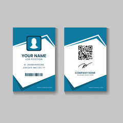 Modern ID Card Template and, Office Id Card Layout, Employee ID card and blue id card design template for office Employee 