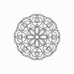 simple mandala art, Design for wallpaper Paint shirt and tile Sticker Design, vector