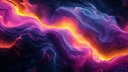 Abstract forms, holographic visuals, flowing and liquid tones, current gradient styles, 3D depiction