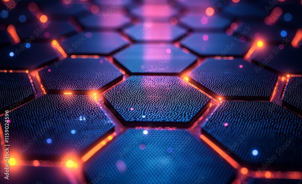Poster cyber big data flow. blockchain data fields. network line connects the stream. the concept of ai tec