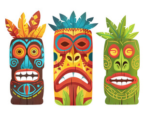 illustration The Luau tiki Clipart isolated on transparent background PNG