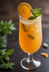 Orange mint cocktail