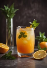 Orange mint cocktail