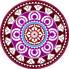 Detailed Sharp Mandala With Concentric Patterns High Quality Editable Mandala Vector Design and Illustration