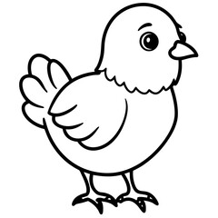 Chick Vector Line Art, Baby Chick Vector, Easter Chick Vector Line Art