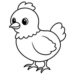 Chick Vector Line Art, Baby Chick Vector, Easter Chick Vector Line Art