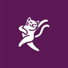 Dancing cat logo for sale.