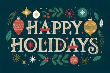 Creative and Festive Happy Holidays Typography Ideas