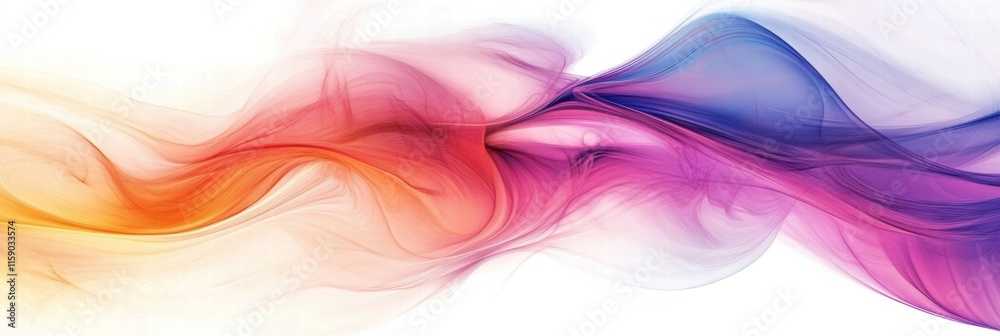 Aufkleber Vibrant abstract fractal patterns with flowing colors perfect for mock up and text placement. Generative AI