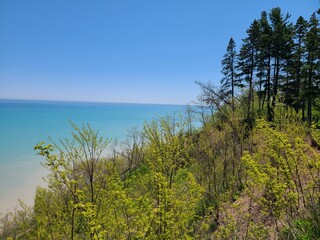 Lake Michigan facing south