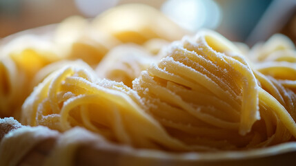 Celebrate National Spaghetti Day with delicious fresh pasta in a cozy kitchen setting