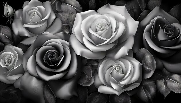 illustration of Roses for background graphic resource
