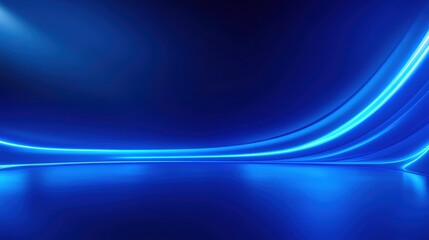 Fototapeta premium Abstract blue light waves create a captivating digital background for creative design.
