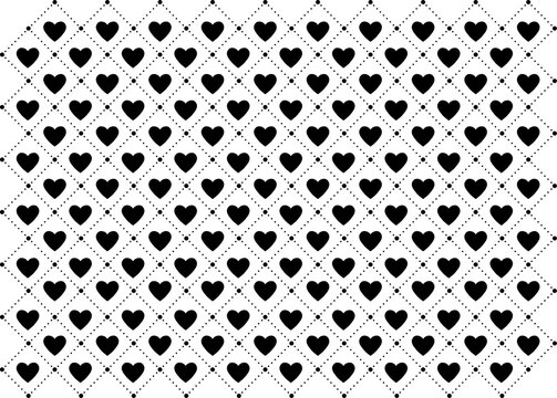 Black heart pattern on white background