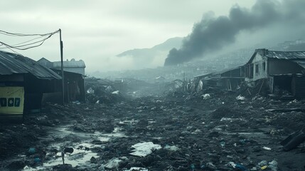 Pollution Impact in a Fishing Village Landscape