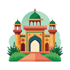 Mughal Garden vector illustration