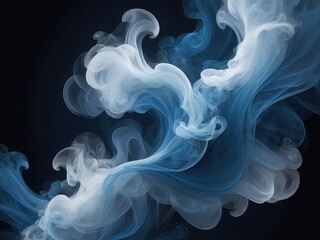 Fototapeta premium smoke on transparent background, smoke, abstract smoke background, smoke on black