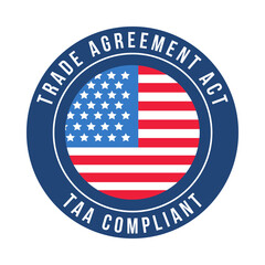 TAA trade agreement act compliant symbol icon