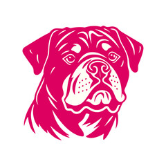 Dog face, illustration of a dog