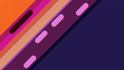 ABSTRACT FLAT BACKGROUND  WITH GEOMETRIC SHAPES BLUE ORANGE PURPLE COLORFUL DESIGN VECTOR TEMPLATE FOR WALLPAPER, COVER DESIGN