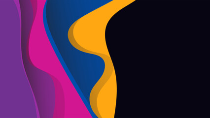 ABSTRACT DARK BACKGROUND COLORFUL WITH HAND DRAWN SHAPES FLAT DESIGN VECTOR TEMPLATE FOR WALLPAPER, COVER DESIGN, HOMEPAGE DESIGN