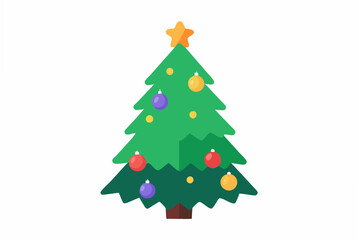 christmas tree isolated on white
