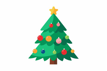 christmas tree isolated on white