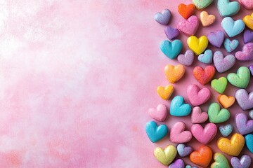 Obraz premium Colorful Heart Decoration for Celebrations