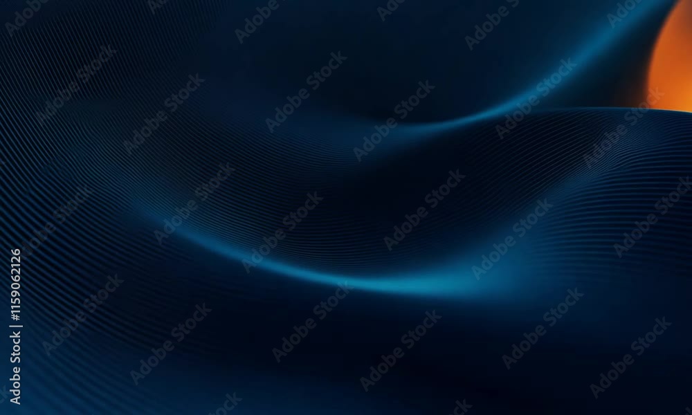 Wall mural abstract blue and orange flowing texture: a abstract background image featuring a subtle, ethereal f