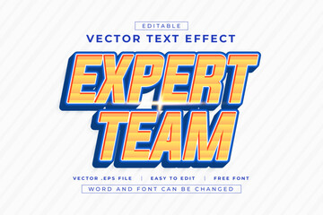 Editable Vector 3D Text Effect Expert Team