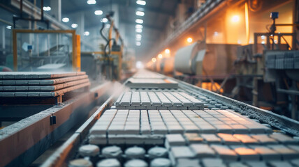 At a tile factory, raw clay and glaze are transformed into durable tiles. Machines cut them to size, and meticulous quality checks ensure vibrant finishes for residential and commercial needs.