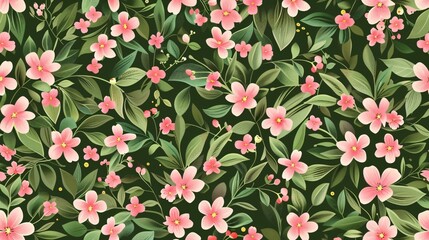 Elegant Seamless Pink Floral Pattern for Design Projects