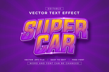 Super Car 3D Editable Text Effect © padilah_a