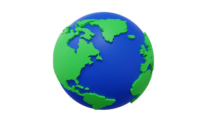 3D Globe Design on a Transparent File Symbolizing Global Reach, Connectivity, and Worldwide Exploration