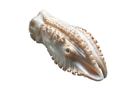 Cuttlefish Bone Isolated on Transparent Background PNG Image.